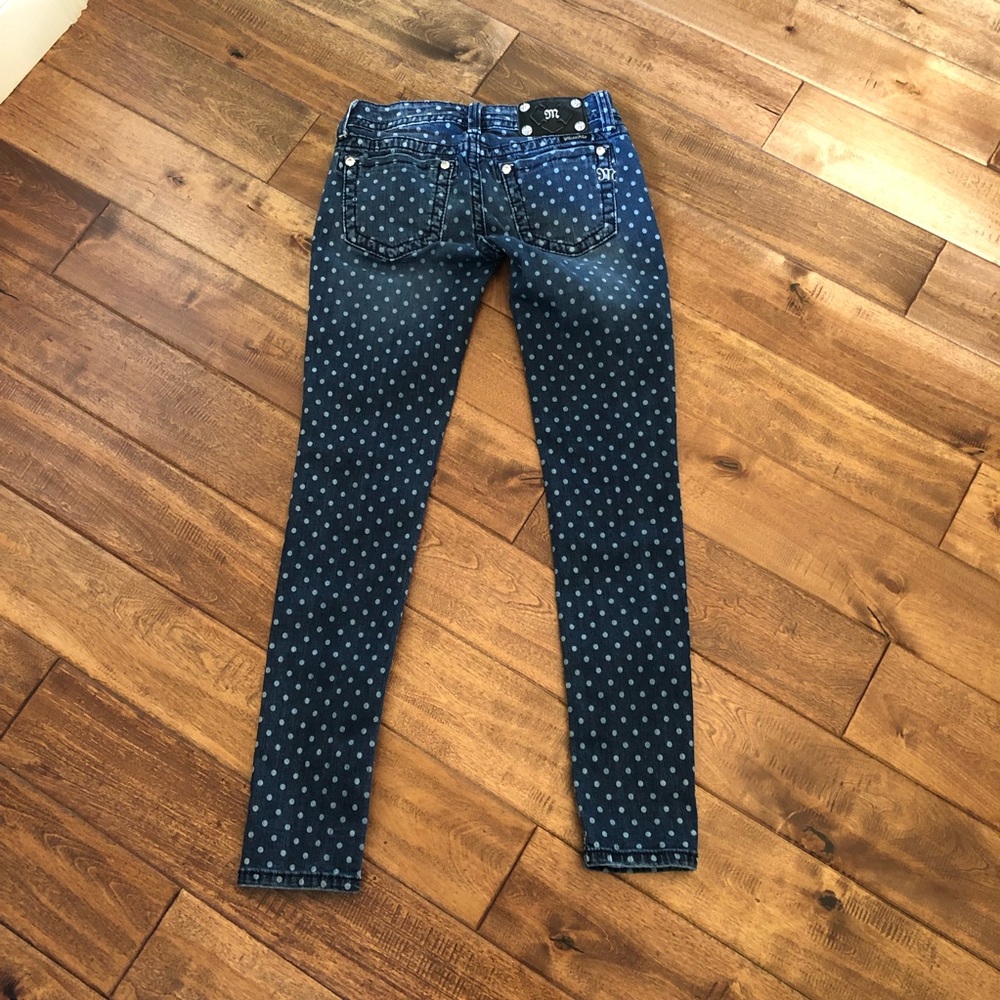Polka Dot Skinny Jeans - Navy - Picture 8 of 8